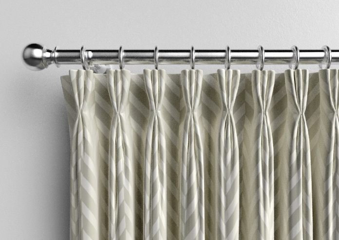 Chevron Stripe, Taupe - Made to Measure Curtains - Image 11